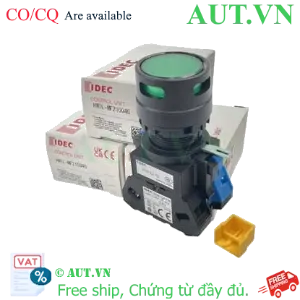 Ảnh của Nút nhấn nhả có đèn IDEC HW1L-MF210Q4G 24VAC/DC D22 1NO (Xanh lá)