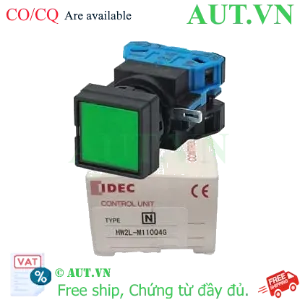 Ảnh của Nút nhấn nhả có đèn IDEC HW2L-M110Q4G 24VAC/DC D22 1NO (Xanh lá)
