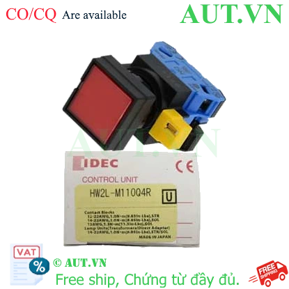 Ảnh của Nút nhấn nhả có đèn IDEC HW2L-M110Q4R 24VAC/DC D22 1NO (Đỏ)