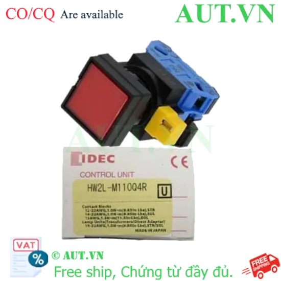 Ảnh của Nút nhấn nhả có đèn IDEC HW2L-M110Q4R 24VAC/DC D22 1NO (Đỏ)