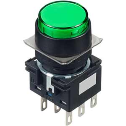 Ảnh của Nút nhấn nhả có đèn IDEC LB1L-M1T14G 24VAC/DC D16 1NO+1NC (Xanh)