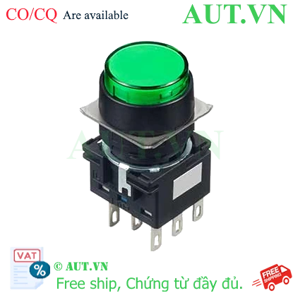 Ảnh của Nút nhấn nhả có đèn IDEC LB1L-M1T14S 24VAC/DC D16 1NO+1NC (Xanh)
