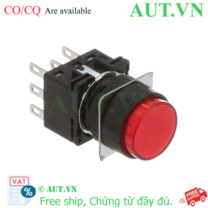 Ảnh của Nút nhấn nhả có đèn IDEC LB1L-M1T24R 24VAC/DC D16 2NO+2NC (Đỏ)
