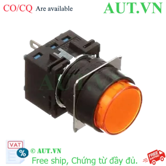 Ảnh của Nút nhấn nhả có đèn IDEC LB1L-M1T54A 24VAC/DC D16 1NO+1NC (Hổ phách)