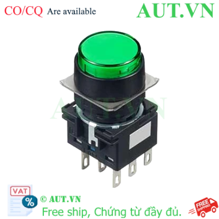 Ảnh của Nút nhấn nhả có đèn IDEC LB1L-M1T54G 24VAC/DC D16 1NO+1NC (Xanh)