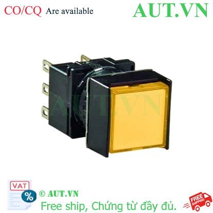 Ảnh của Nút nhấn nhả có đèn IDEC LB2L-M1T24Y 24VAC/DC D16 2NO+2NC (Vàng)