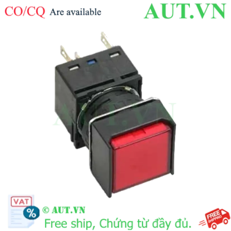 Ảnh của Nút nhấn nhả có đèn IDEC LB2L-M1T54R 24VAC/DC D16 1NO+1NC (Đỏ)