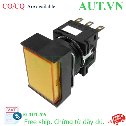 Ảnh của Nút nhấn nhả có đèn IDEC LB3L-M1T64A 24VAC/DC D16 2NO+2NC (Hổ phách)