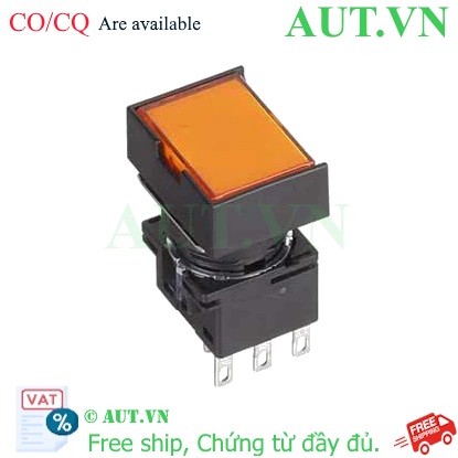 Ảnh của Nút nhấn nhả có đèn IDEC LB4L-M1T14A 24VAC/DC D16 1NO+1NC (Hổ phách)