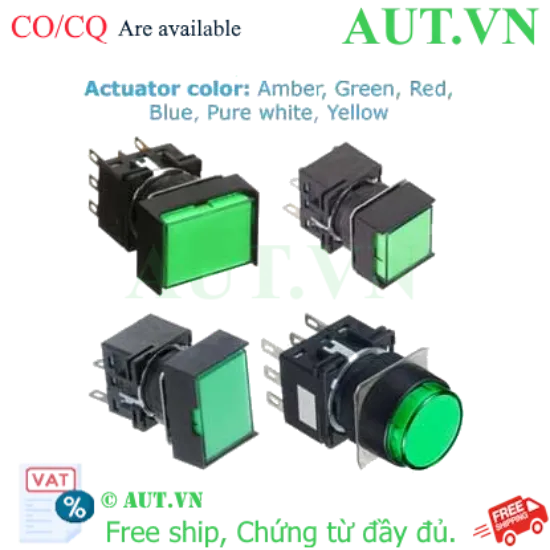 Ảnh của Nút nhấn nhả có đèn IDEC LB4L-M1T54Y 24VAC/DC D16 1NO+1NC (Vàng)