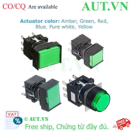 Ảnh của Nút nhấn nhả có đèn IDEC LB4L-M1T64R 24VAC/DC D16 2NO+2NC (Đỏ)