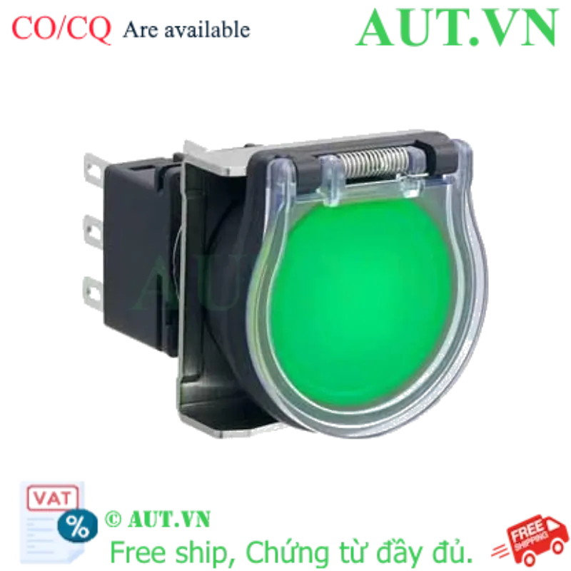 Ảnh của Nút nhấn nhả có đèn IDEC LBW6GL-M1T13VG 12VAC/DC D22 1NO+1NC (Xanh)