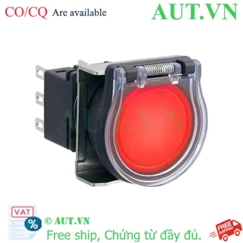 Ảnh của Nút nhấn nhả có đèn IDEC LBW6GL-M1T14VR 24VAC/DC D22 1NO+1NC (Đỏ)