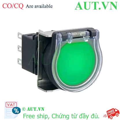 Ảnh của Nút nhấn nhả có đèn IDEC LBW6GL-M1T21G 5VDC D22 2NO+2NC (Xanh)