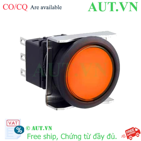 Ảnh của Nút nhấn nhả có đèn IDEC LBW6L-M1T13A 12VAC/DC D22 1NO+1NC (Hổ phách)