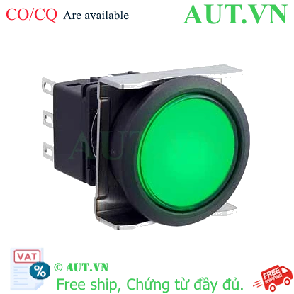 Ảnh của Nút nhấn nhả có đèn IDEC LBW6L-M1T21VG 5VDC D22 2NO+2NC (Xanh)