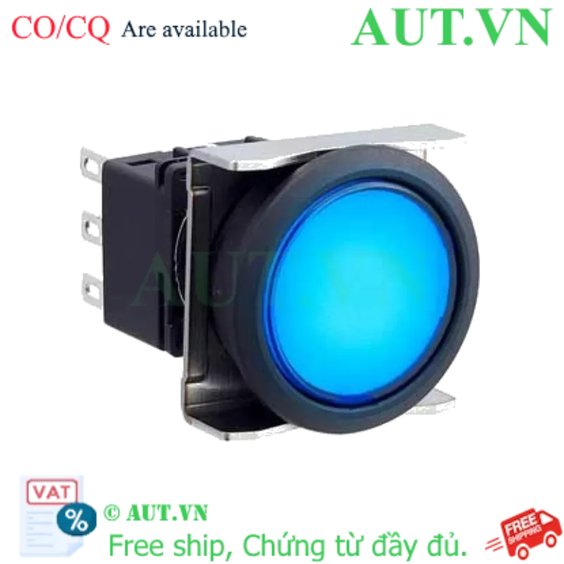 Ảnh của Nút nhấn nhả có đèn IDEC LBW6L-M1T53S 12VAC/DC D22 1NO+1NC (Xanh)