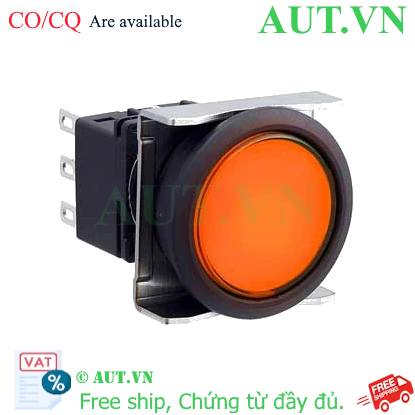 Ảnh của Nút nhấn nhả có đèn IDEC LBW6L-M1T63A 12VAC/DC D22 2NO+2NC (Hổ phách)
