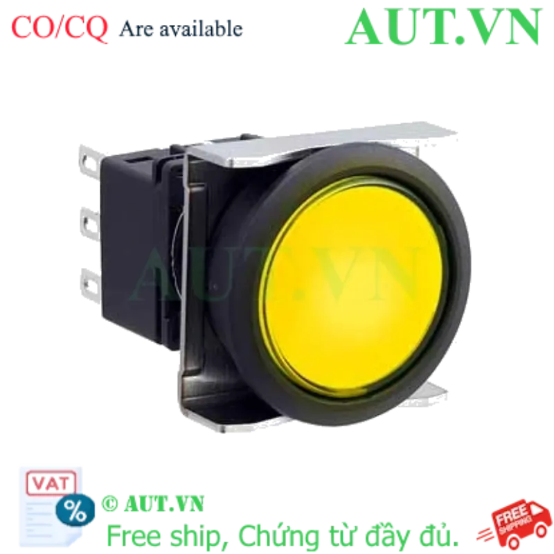 Ảnh của Nút nhấn nhả có đèn IDEC LBW6L-M1T64Y 24VAC/DC D22 2NO+2NC (Vàng)