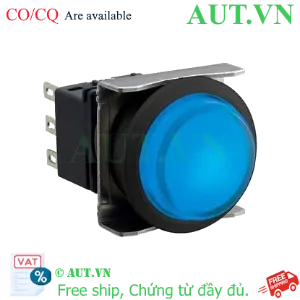Ảnh của Nút nhấn nhả có đèn IDEC LBW6L-M2T13S 12VAC/DC D22 1NO+1NC (Xanh)