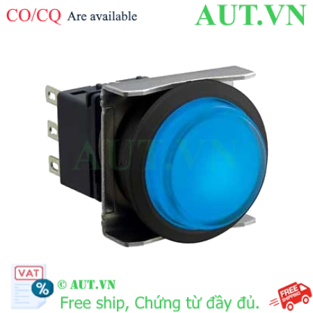 Ảnh của Nút nhấn nhả có đèn IDEC LBW6L-M2T13S 12VAC/DC D22 1NO+1NC (Xanh)