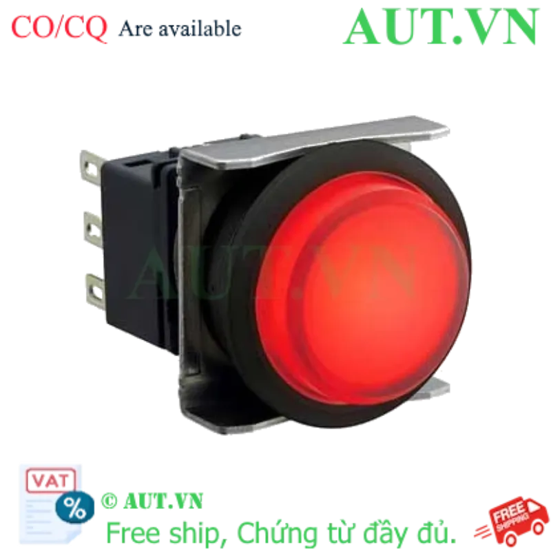 Ảnh của Nút nhấn nhả có đèn IDEC LBW6L-M2T14R 24VAC/DC D22 1NO+1NC (Đỏ)
