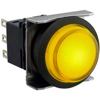 Ảnh của Nút nhấn nhả có đèn IDEC LBW6L-M2T14Y 24VAC/DC D22 1NO+1NC (Vàng)