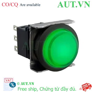 Ảnh của Nút nhấn nhả có đèn IDEC LBW6L-M2T21G 5VDC D22 2NO+2NC (Xanh)