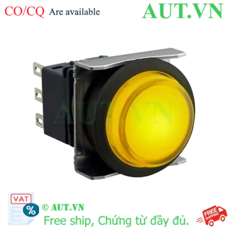 Ảnh của Nút nhấn nhả có đèn IDEC LBW6L-M2T21Y 5VDC D22 2NO+2NC (Vàng)