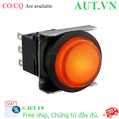 Ảnh của Nút nhấn nhả có đèn IDEC LBW6L-M2T24VA 24VAC/DC D22 2NO+2NC (Hổ phách)