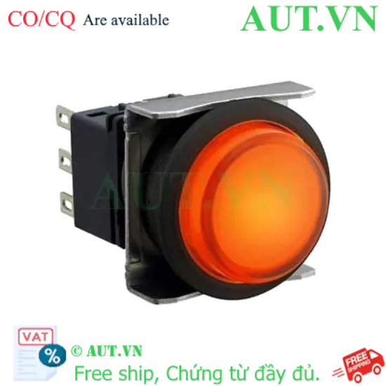 Ảnh của Nút nhấn nhả có đèn IDEC LBW6L-M2T51A 5VDC D22 1NO+1NC (Hổ phách)