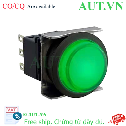 Ảnh của Nút nhấn nhả có đèn IDEC LBW6L-M2T51G 5VDC D22 1NO+1NC (Xanh)