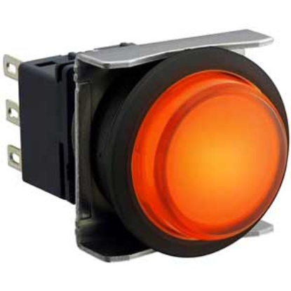 Ảnh của Nút nhấn nhả có đèn IDEC LBW6L-M2T61A 5VDC D22 2NO+2NC (Hổ phách)