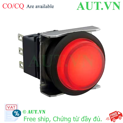 Ảnh của Nút nhấn nhả có đèn IDEC LBW6L-M2T61R 5VDC D22 2NO+2NC (Đỏ)