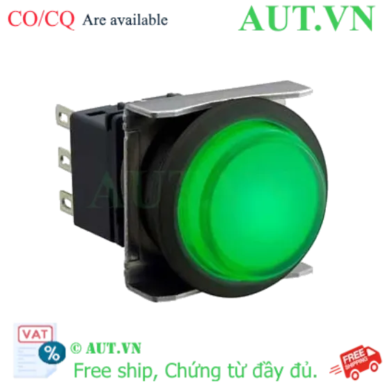 Ảnh của Nút nhấn nhả có đèn IDEC LBW6L-M2T63G 12VAC/DC D22 2NO+2NC (Xanh)