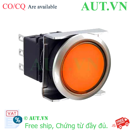 Ảnh của Nút nhấn nhả có đèn IDEC LBW6ML-M1T13A 12VAC/DC D22 1NO+1NC (Hổ phách)