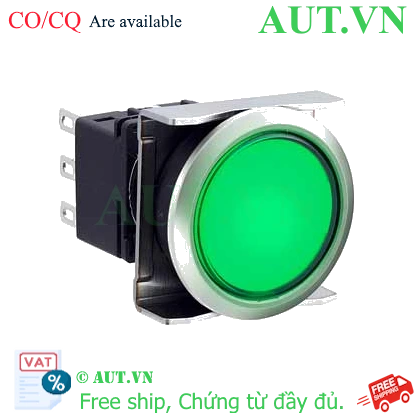 Ảnh của Nút nhấn nhả có đèn IDEC LBW6ML-M1T14VG 24VAC/DC D22 1NO+1NC (Xanh)