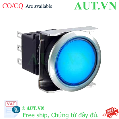Ảnh của Nút nhấn nhả có đèn IDEC LBW6ML-M1T24S 24VAC/DC D22 2NO+2NC (Xanh)