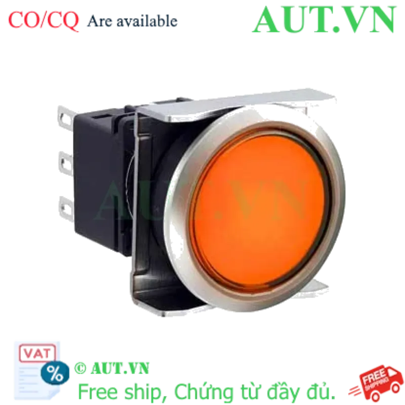 Ảnh của Nút nhấn nhả có đèn IDEC LBW6ML-M1T24VA 24VAC/DC D22 2NO+2NC (Hổ phách)