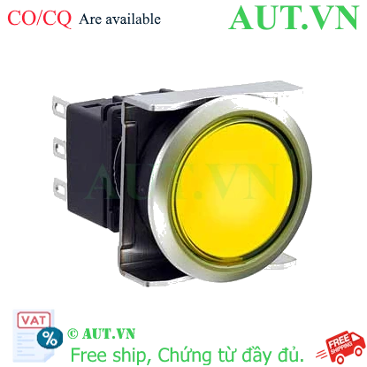 Ảnh của Nút nhấn nhả có đèn IDEC LBW6ML-M1T24VY 24VAC/DC D22 2NO+2NC (Vàng)