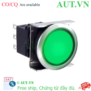 Ảnh của Nút nhấn nhả có đèn IDEC LBW6ML-M1T51G 5VDC D22 1NO+1NC (Xanh)