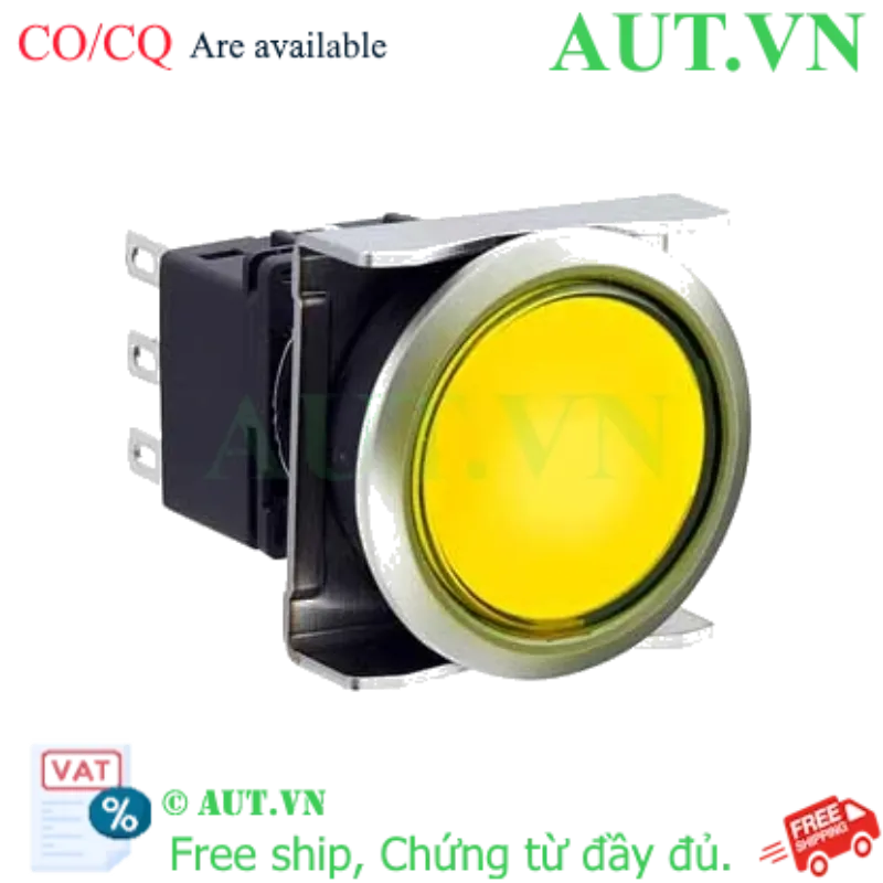 Ảnh của Nút nhấn nhả có đèn IDEC LBW6ML-M1T51Y 5VDC D22 1NO+1NC (Vàng)