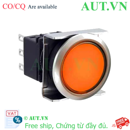 Ảnh của Nút nhấn nhả có đèn IDEC LBW6ML-M1T53A 12VAC/DC D22 1NO+1NC (Hổ phách)