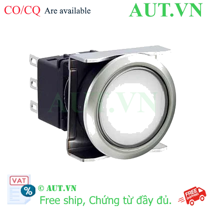 Ảnh của Nút nhấn nhả có đèn IDEC LBW6ML-M1T61PW 5VDC D22 2NO+2NC (Trắng)