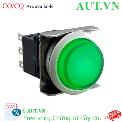 Ảnh của Nút nhấn nhả có đèn IDEC LBW6ML-M2T11G 5VDC D22 1NO+1NC (Xanh)