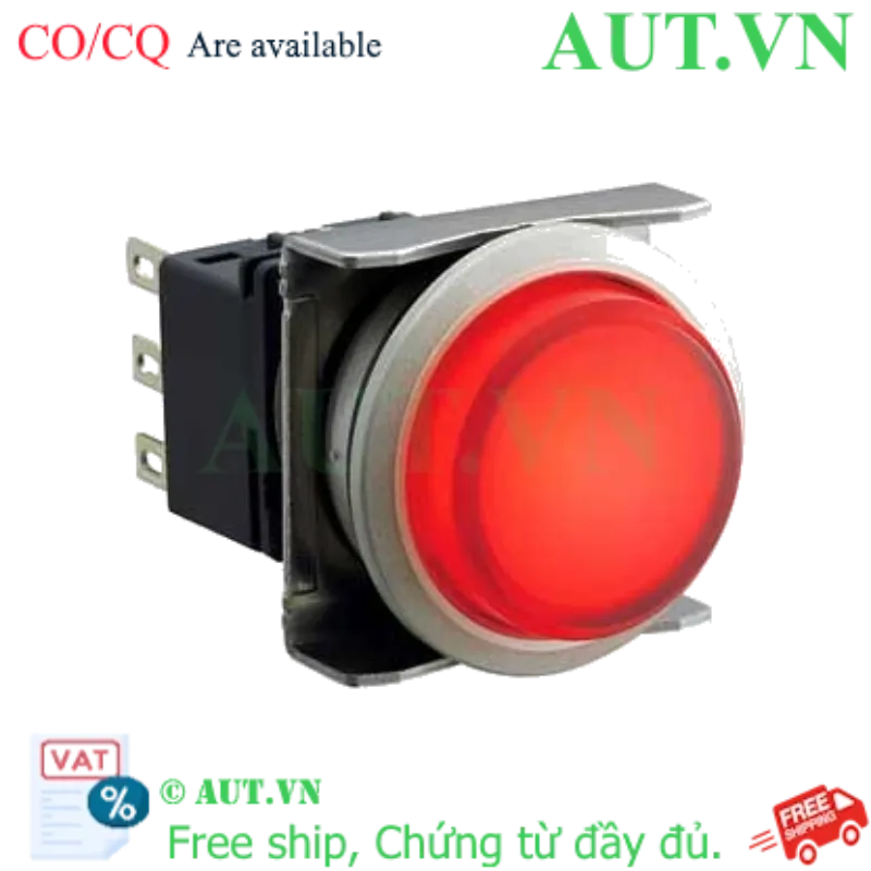 Ảnh của Nút nhấn nhả có đèn IDEC LBW6ML-M2T13R 12VAC/DC D22 1NO+1NC (Đỏ)