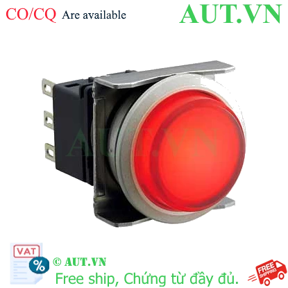 Ảnh của Nút nhấn nhả có đèn IDEC LBW6ML-M2T14R 24VAC/DC D22 1NO+1NC (Đỏ)