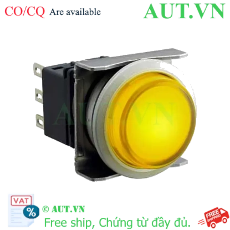Ảnh của Nút nhấn nhả có đèn IDEC LBW6ML-M2T14VY 24VAC/DC D22 1NO+1NC (Vàng)