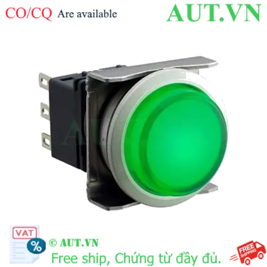 Ảnh của Nút nhấn nhả có đèn IDEC LBW6ML-M2T21G 5VDC D22 2NO+2NC (Xanh)