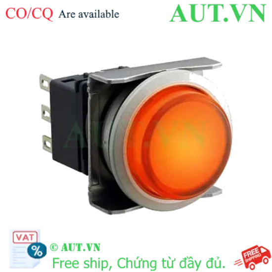 Ảnh của Nút nhấn nhả có đèn IDEC LBW6ML-M2T53A 12VAC/DC D22 1NO+1NC (Hổ phách)
